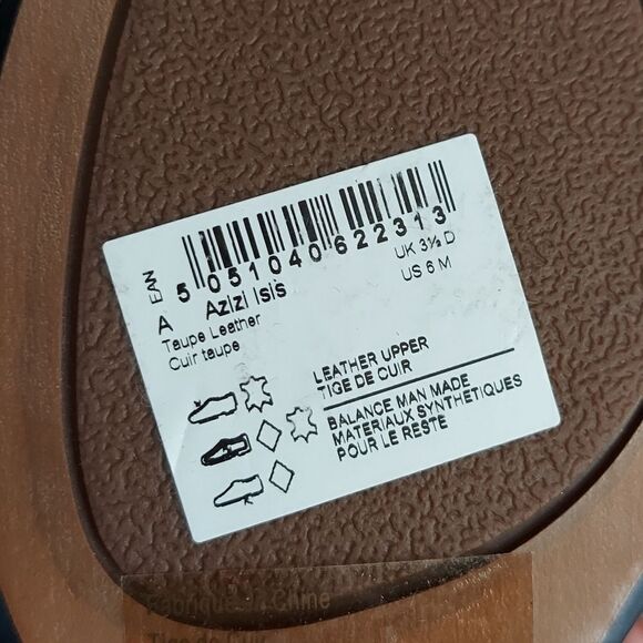 Clarks "Azizi Isis" Narrative Collection Taupe Leather Wedge Pump Women's Size 6 - Picture 10 of 10